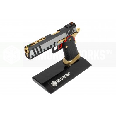 AW Custom Toughened SGA Acrylic Pistol Display Stand (Double Stack) - Black