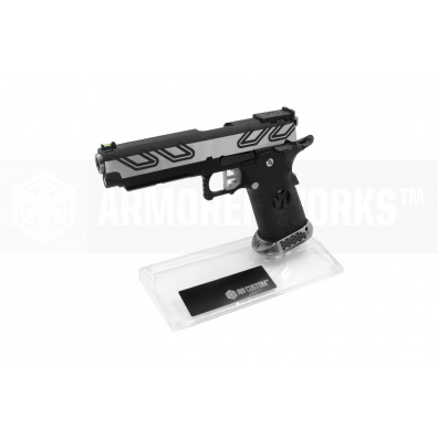 AW Custom Toughened SGA Acrylic Pistol Display Stand (Double Stack) - Clear